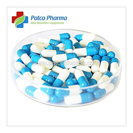 Patco Pharma- Size 0 Sky Blue/White Empty Gelatin Pill Capsule|Diy Powder Filling (Pack Of 5000)