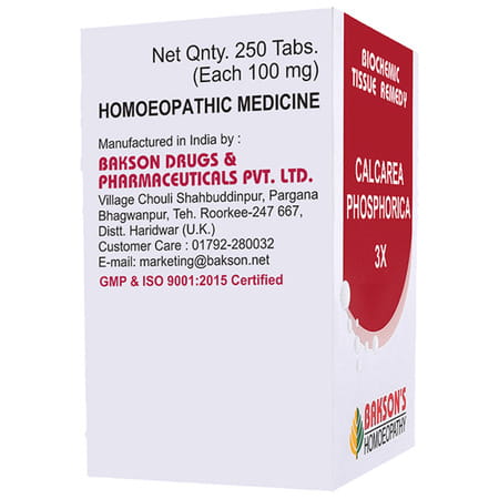 Baksons Homoeopathy Calcarea Phosphorica Biochemic Tablet 3x 250 No'S