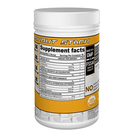 Nutrija Intra Peak -Intra Workout Supplement With Bcaa 8:1:1 (Tangy Orange)- 200 Grams