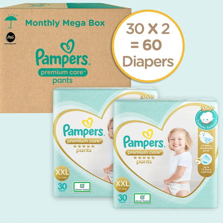 Pampers Premium Care Pants Diapers Xx-Large (60 Count)