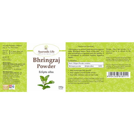 Al Ayurvedic Life Organic Bhringraj Powder - 200gms