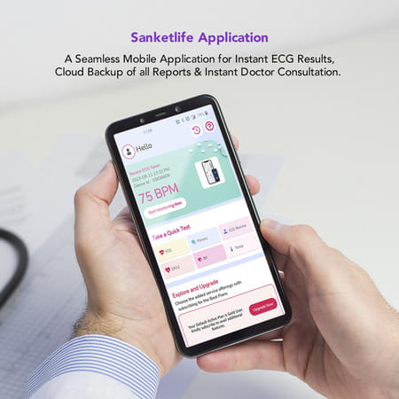 Sanketlife Pro+ Ecg Machine | Unlimited12 Lead Ecg By Touch Or Leads | For Personal & Clinical Use