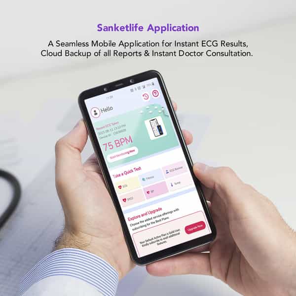 Sanketlife Pro+ Ecg Machine | Unlimited12 Lead Ecg By Touch Or Leads | For Personal & Clinical Use