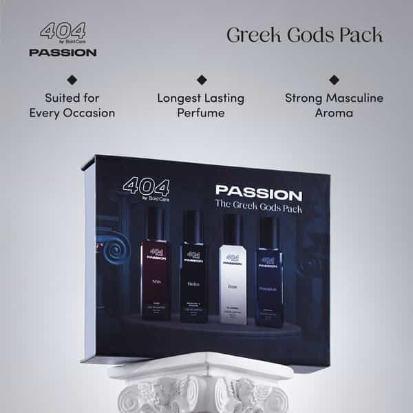 Bold Care All Flavours Greek Gods Longest Lasting 18% Edp Perfume Combo For Men | (4X20ml) - 80Ml