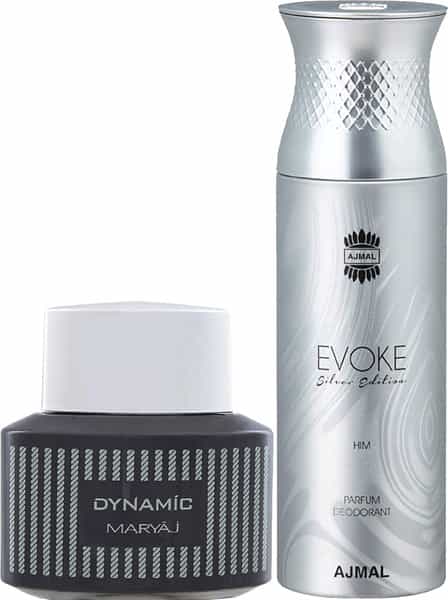 Maryaj Dynamic Edp 100Ml For Men And Ajmal Evoke Silver Edition Him Deodorant 200Ml For Men