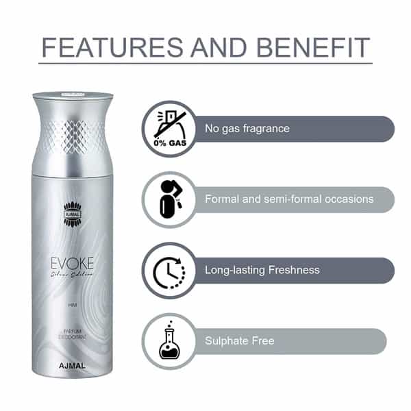 Maryaj Dynamic Edp 100Ml For Men And Ajmal Evoke Silver Edition Him Deodorant 200Ml For Men