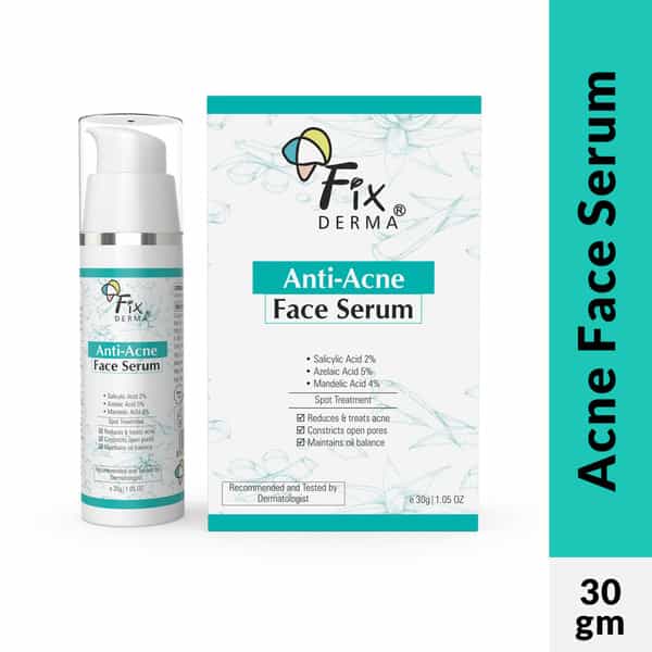 Fixderma 2% Salicylic Acid Serum For Anti Acne & Spot Treatment For Men & Women With Oily Skin - 30G
