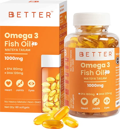 Bbetter Omega 3 Fish Oil 60 Softgels