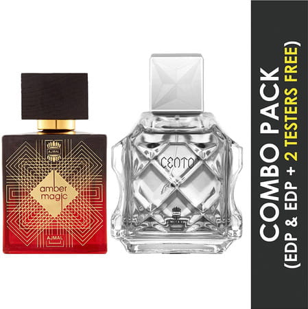 Ajmal Amber Magic Edp 100ml Perfume For Men And Cento Edp 100ml Perfume For Men