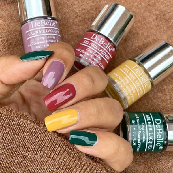 Debelle Gel Nail Lacquers Combo Set Of 4 Berry Punch Skittles - 32Ml (8Ml Each)Rakhi Gift