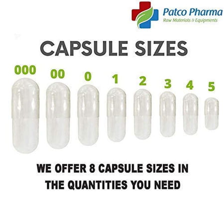 Patco Pharma - Size 00 White Empty Vegetarian Pill Capsule | Diy Powder Filling (Pack Of 500)