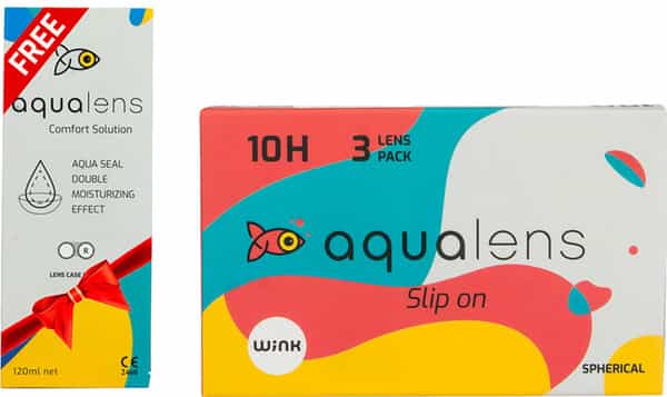 Aqualens 10 H Montly Disposable Contact Lens (3 Lens/Box) (-6)