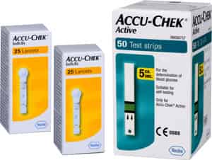 Accu-chek Active 50 Test Strips | With Softlix 2 X 25 Lancets