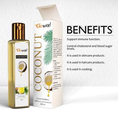 Go Woo 100% Pure Coconut Carrier Oil Skin Care