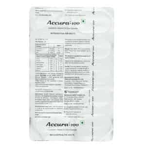 Accura 100mg Strip Of 10 Tablets