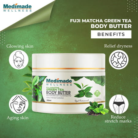 Medimade Fuji Matcha Green Tea Body Butter - 200 Ml X 2 ( Pack Of 2 )