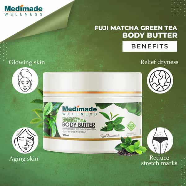 Medimade Fuji Matcha Green Tea Body Butter - 200 Ml X 2 ( Pack Of 2 )