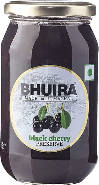 Bhuira All Natural Black Cherry Preserve |No Artifical Color Added -470 Gm - Pack Of 1