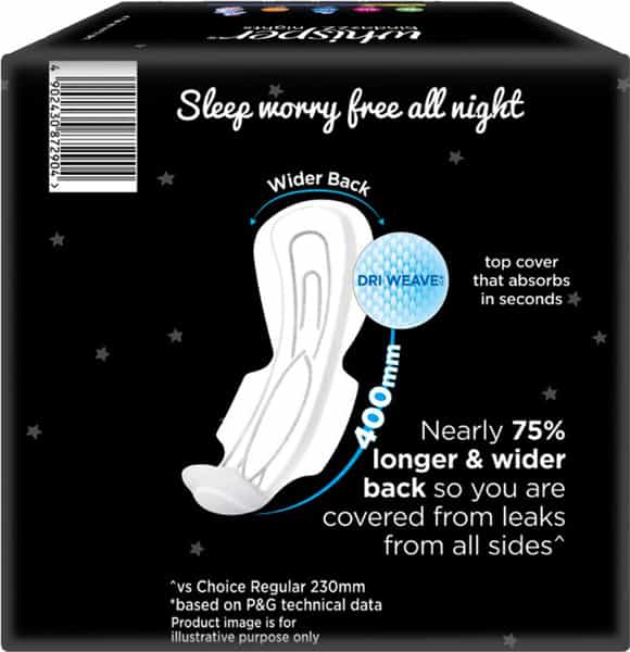 Whisper Bindazzz Nights Xxxl Plus - 20 Pads