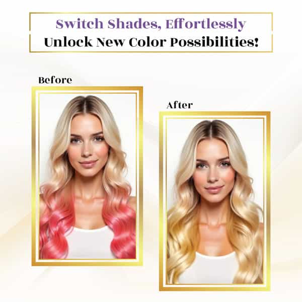 Cosglam Hair Highlights Colour For Women 115Ml And Semi Permanent Hair Color Remover 70Ml