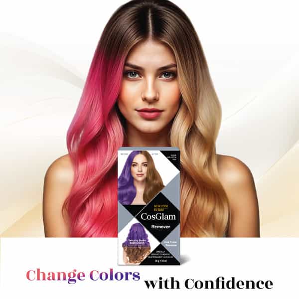 Cosglam Hair Highlights Colour For Women 115Ml And Semi Permanent Hair Color Remover 70Ml
