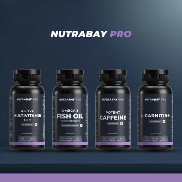 Nutrabay Pro Potent Caffeine - 200Mg - 60 Capsules