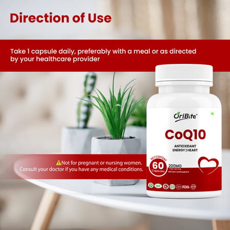 Oribite Coq10 200Mg Capsules For Heart & Energy Support 60 Capsules