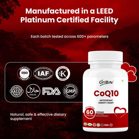 Oribite Coq10 200Mg Capsules For Heart & Energy Support 60 Capsules