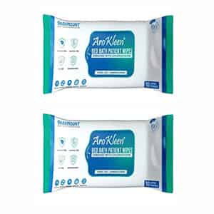 Arokleen Bed Bath Patient Large Wet Wipes Enriched With Aloe Vera And Glycerine 20pcs Pack Of 2