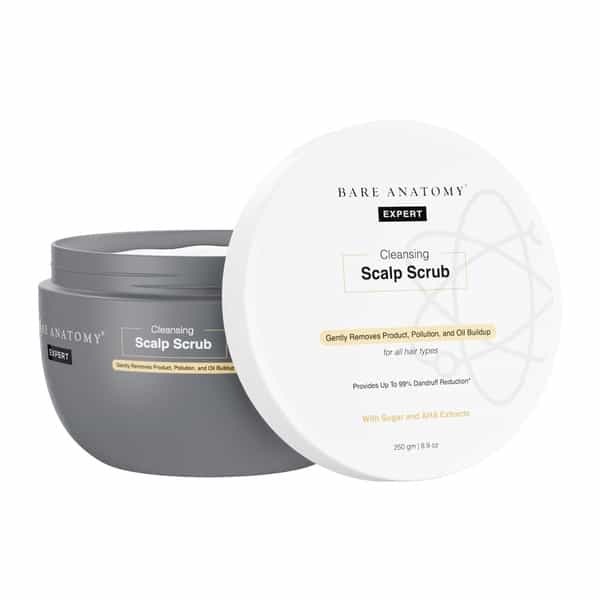 Bare Anatomy Scalp Scrub | Up To 99% Dandruff Reduction | Dandruff Remover | 250G