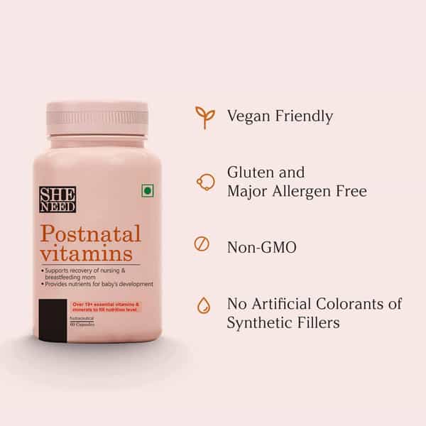 Sheneed Postnatal Supplements - Supports Recovery | Breastfeeding - 60 Capsules