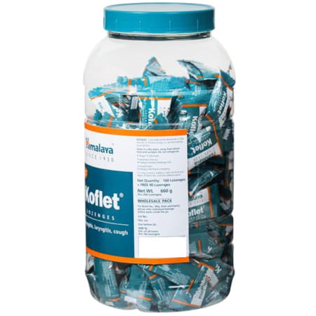 Himalaya Koflet Clove Licorice & Trikatu Lozenges Jar 160+40 Free 200 No'S