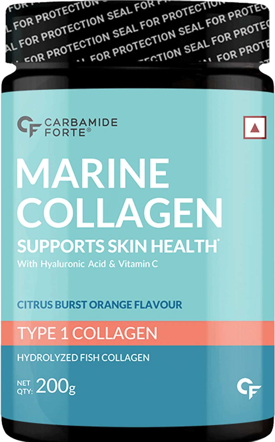 Carbamide Forte Marine Collagen Citrus Burst Flavour Powder Supplementjar 200 Gm