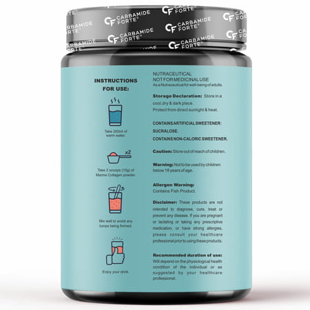 Carbamide Forte Marine Collagen Citrus Burst Flavour Powder Supplementjar 200 Gm