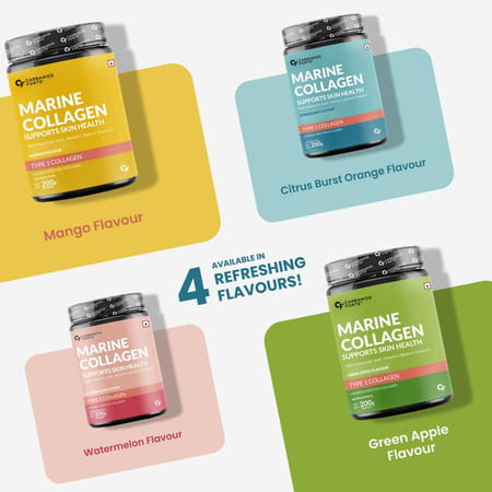 Carbamide Forte Marine Collagen Citrus Burst Flavour Powder Supplementjar 200 Gm