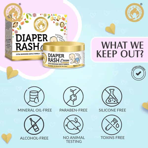 Mom & World Gentle Nourishing Care Diaper Rash Cream + Baby Shampoo + Baby Lotion