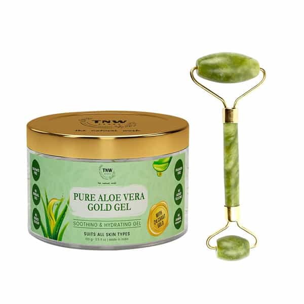 Tnw The Natural Wash Combo With Jade Roller And Pure Aloe Vera Gold Gel