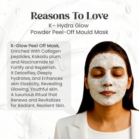 Conclude K - Hydra Glow Powder Peel-Off Mould Mask | Collagen Kakadu Plum & Ginseng | 15G+45Ml | 1Pc