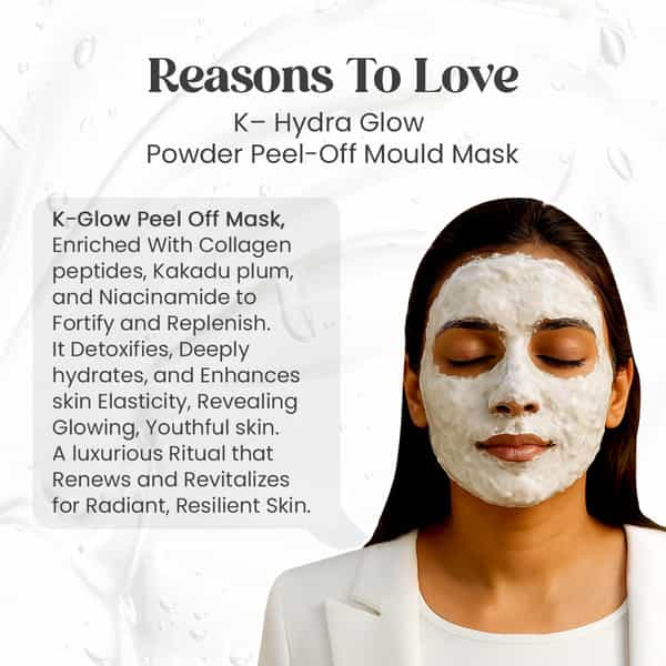Conclude K - Hydra Glow Powder Peel-Off Mould Mask | Collagen Kakadu Plum & Ginseng | 15G+45Ml | 1Pc