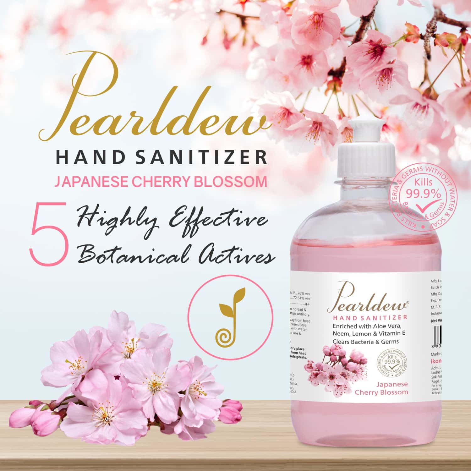 Buy PEARLDEW HAND SANITIZER GEL (JAPANESE CHERRY BLOSSOM) 500 ML Online