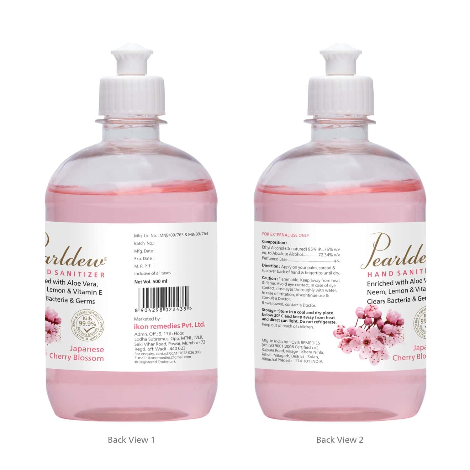 Buy PEARLDEW HAND SANITIZER GEL (JAPANESE CHERRY BLOSSOM) 500 ML Online