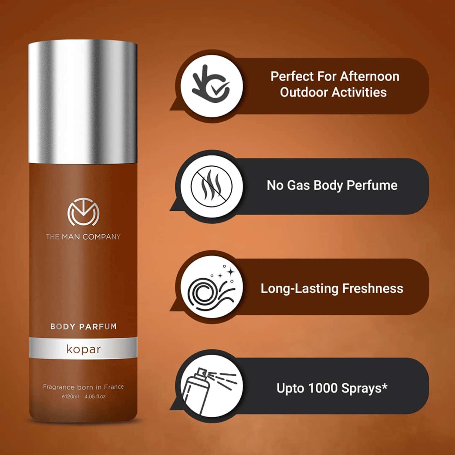 Buy THE MAN COMPANY NONGAS BODY PERFUME FOR MEN KOPAR DEODORANT FOR