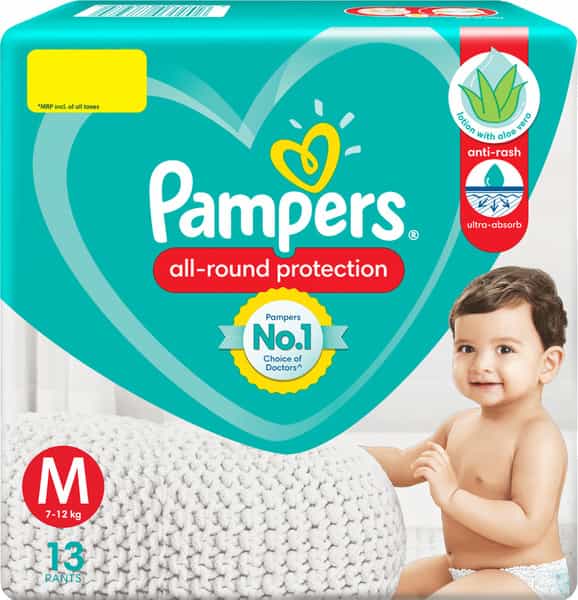 Pampers New Diapers Pants Medium 13 Count