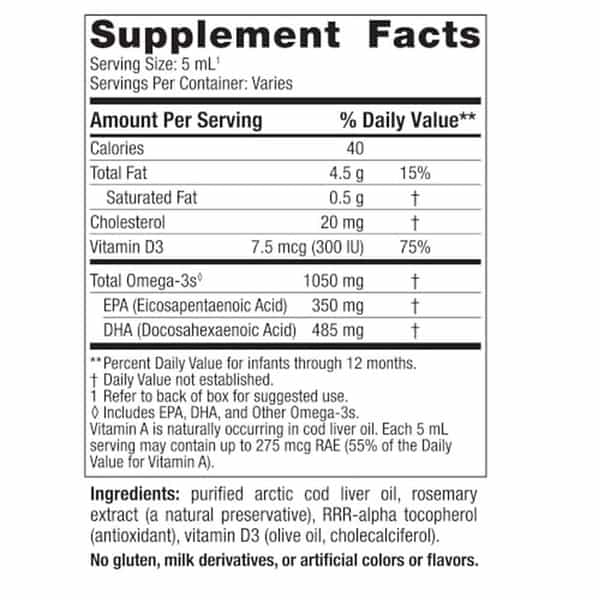 Nordic Naturals Baby Dha Supplement 1050Mg Omega-3 Fish Oil Epa & Dha + 300 Iu Vitamin D3 60 Ml