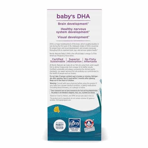 Nordic Naturals Baby Dha Supplement 1050Mg Omega-3 Fish Oil Epa & Dha + 300 Iu Vitamin D3 60 Ml