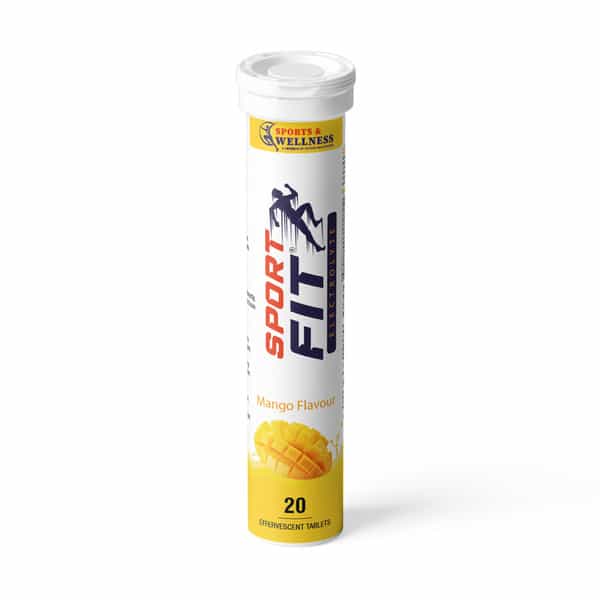 Sportfit Effervescent Electrolyte Tablet - Sugar-Free Hydration | 5X Electrolytes - Mango - 20N