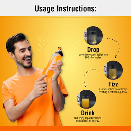 Sportfit Effervescent Electrolyte Tablet - Sugar-Free Hydration | 5x Electrolytes - Mango - 20n