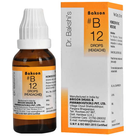 Baksons B12 Headache Drop 30 Ml