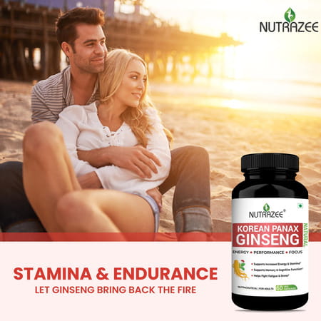 Nutrazee Korean Red Panax Ginseng - 60 Capsules