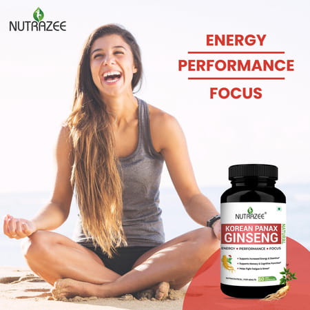 Nutrazee Korean Red Panax Ginseng - 60 Capsules